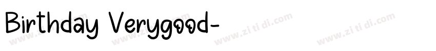 Birthday Verygood字体转换